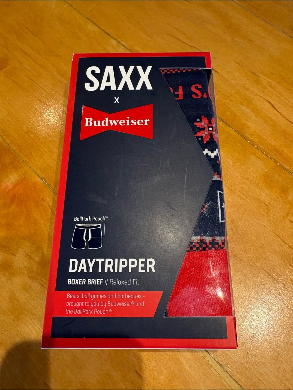 Saxx x Budweiser Daytripper Boxer Briefs - Navy & Red
